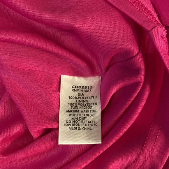 TCEC Faux wrap dress Magenta Pink Small - Picture 4 of 7